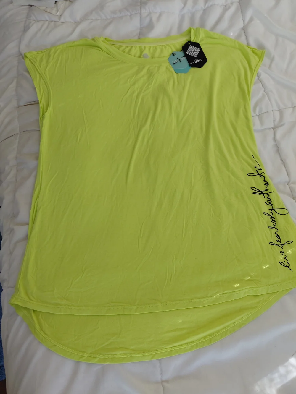 Set of Two Athletic Wear Tops, 1 Racerback Tank,  1 Blouse Cover-up Excellent